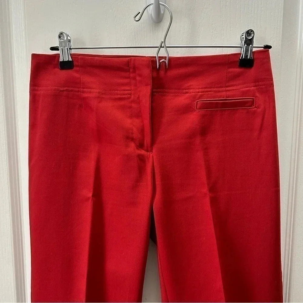 Ricki’s Slim Fit Ankle  Slit Cropped Pants Cotton Sateen Burnt Orange Size 0 - Picture 5 of 16